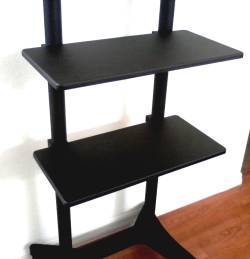 Plasma cart adjustable shelves