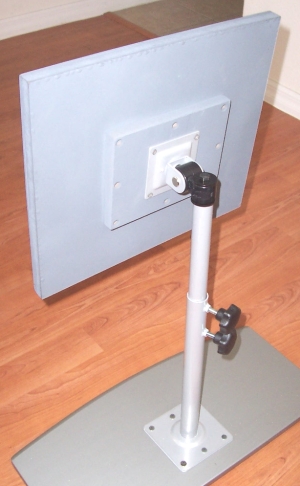 flat panel monitor height adjustable pole mount arm