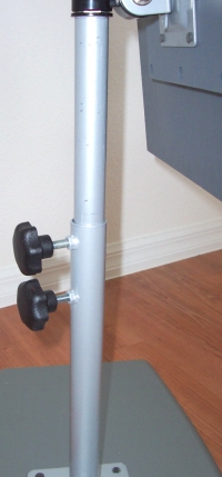 flat panel monitor height adjustable pole mount arm