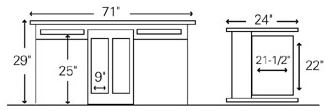 LCW180 2 person computer table