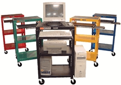 avj42kb mobile portable computer cart for school, classroom, medical health care, hospital, call center, industry or even small home office.