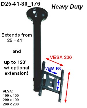 D176a Ceiling Floor Telescopic Lcd Arm