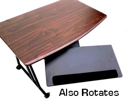 height adjustable tilt keyboard tray platform - slide under desk and rotates