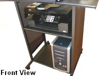 stand up black computer desk