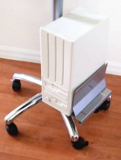 adjustable height and width CPU tower platform